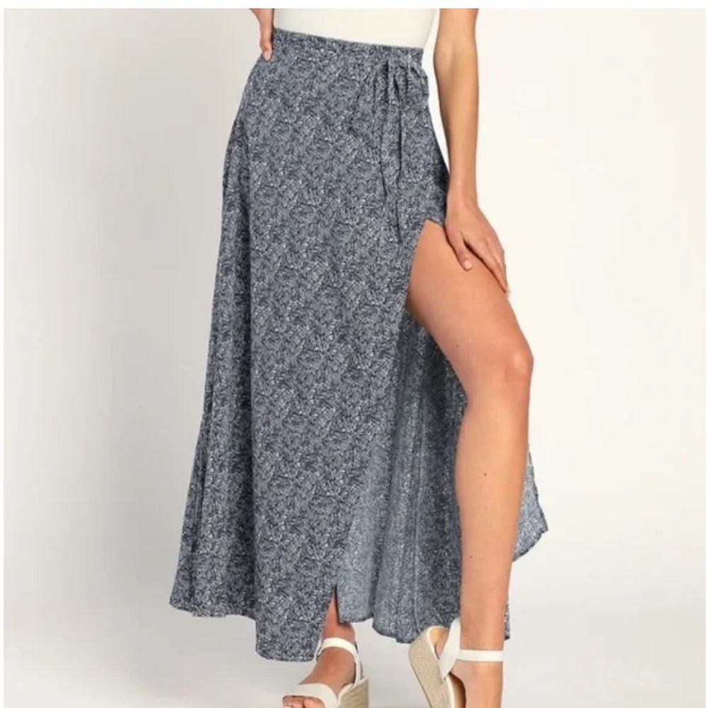 Lulu's Blue Maxi Skirt